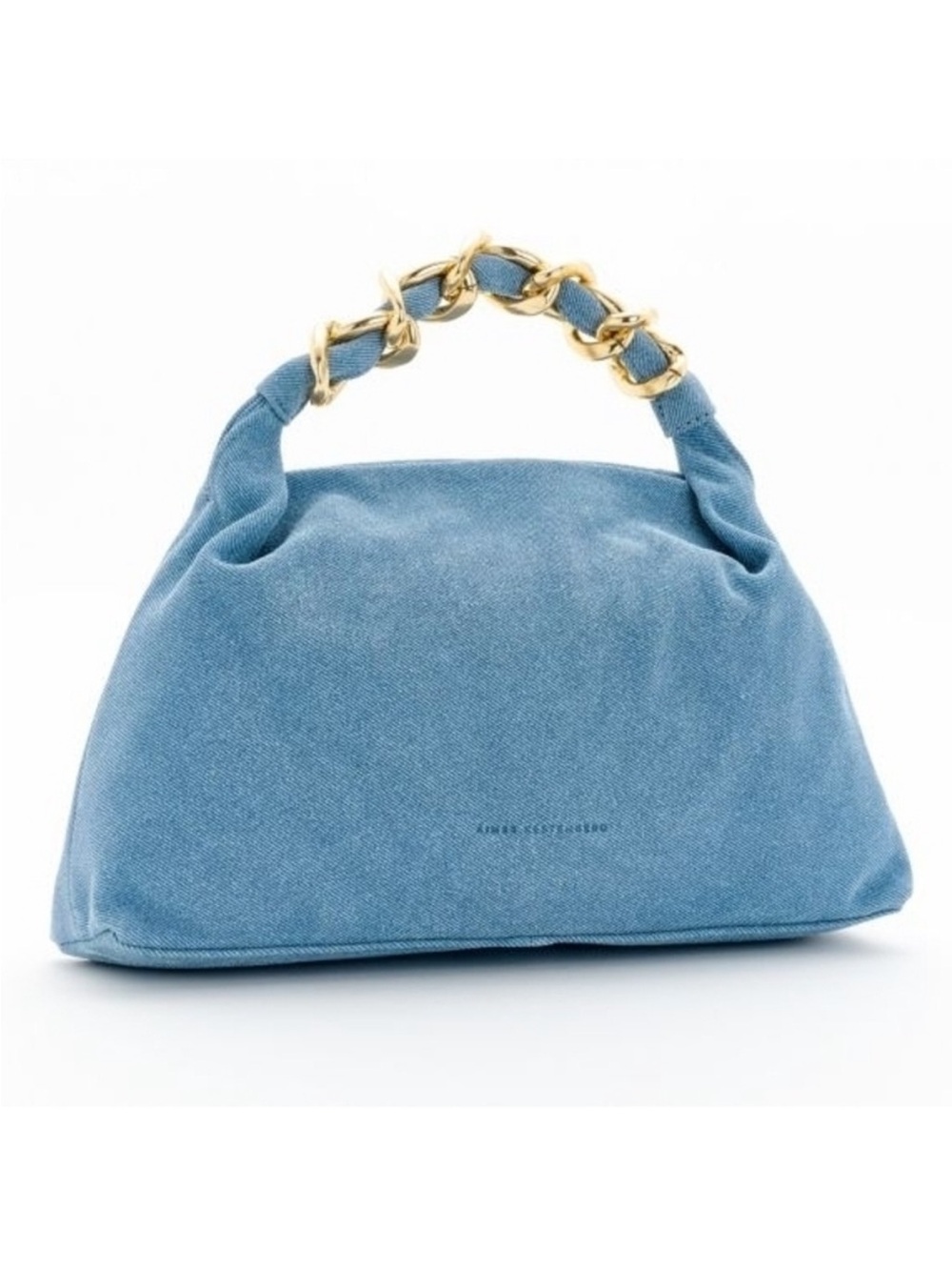 NWOT Aimee Kestenberg Denim Bag with Gold Chain Handle